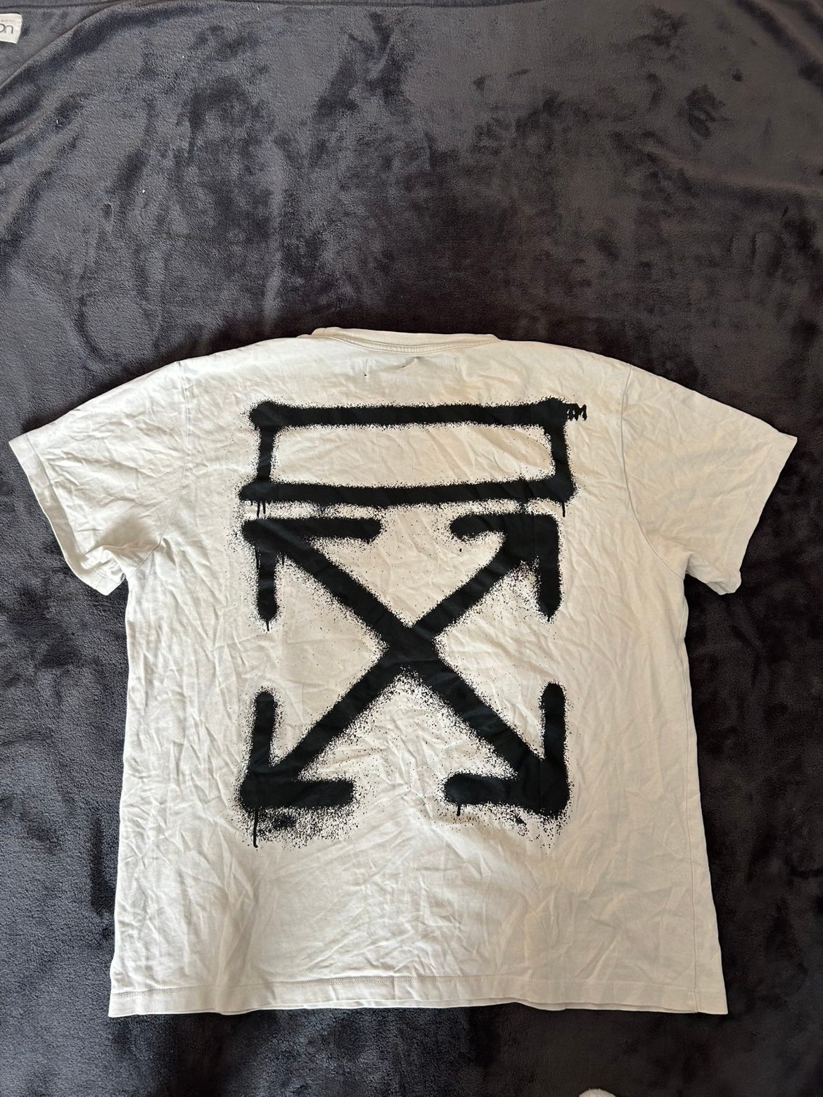 Off-White Graffiti Print Arrows White Tee, Ophalen of Verzenden, Zo goed als nieuw, Maat 46 (S) of kleiner, Wit