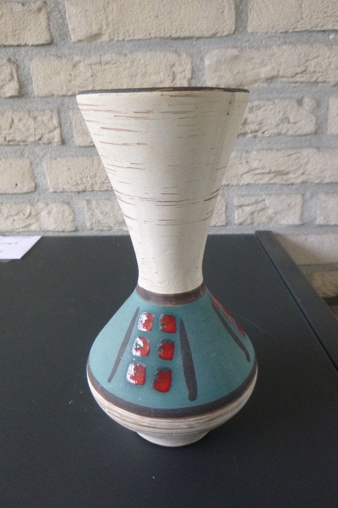 sierlijke West Germany vaas: 18 cm hoog, Ophalen of Verzenden