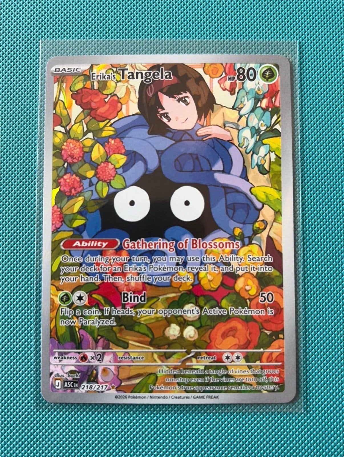 Erika’s Tangela 218/217 - Ascended Heroes, Ophalen of Verzenden, Zo goed als nieuw