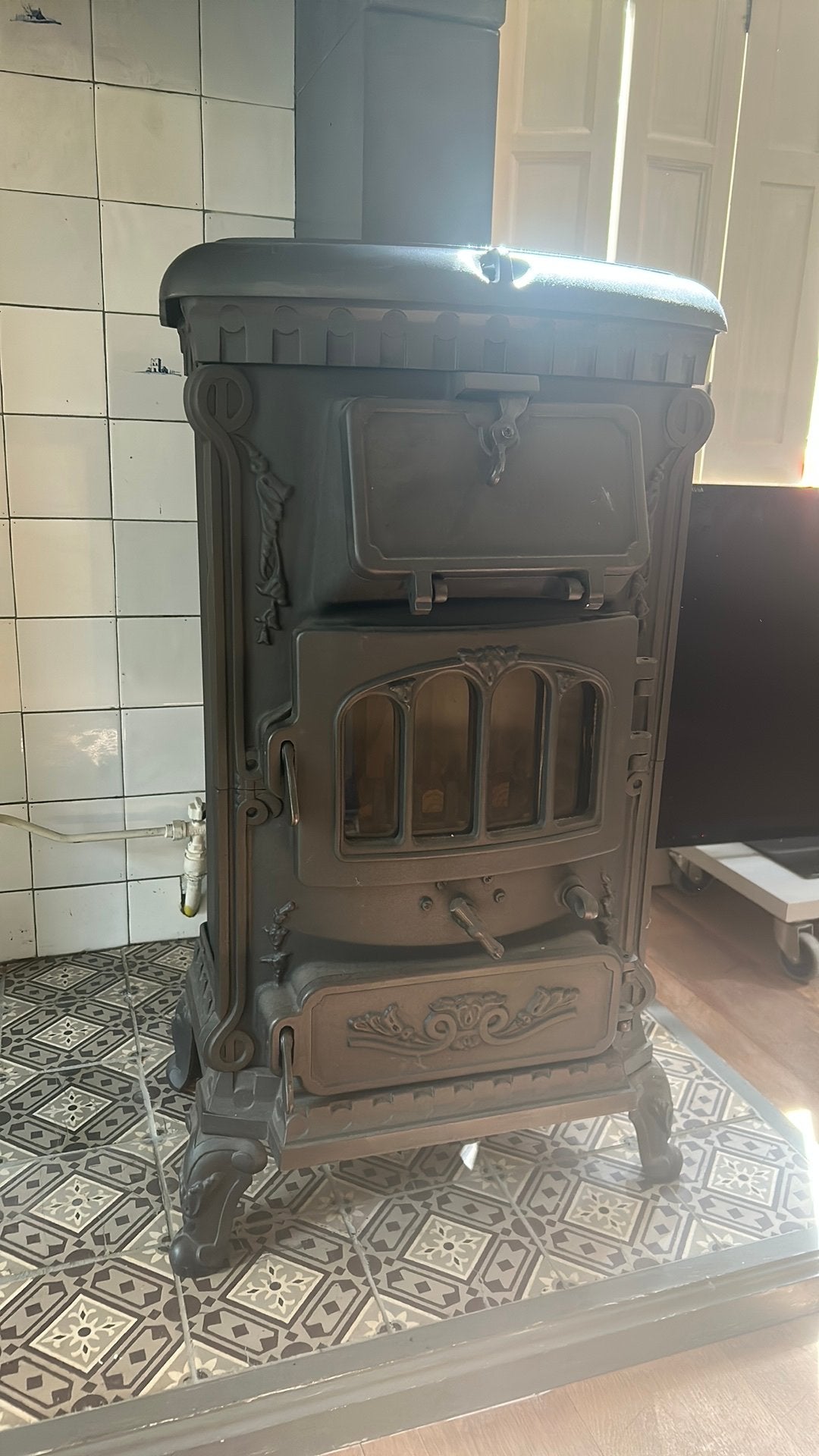 Thermoset rose gaskachel, Ophalen, Gas, Gaskachel