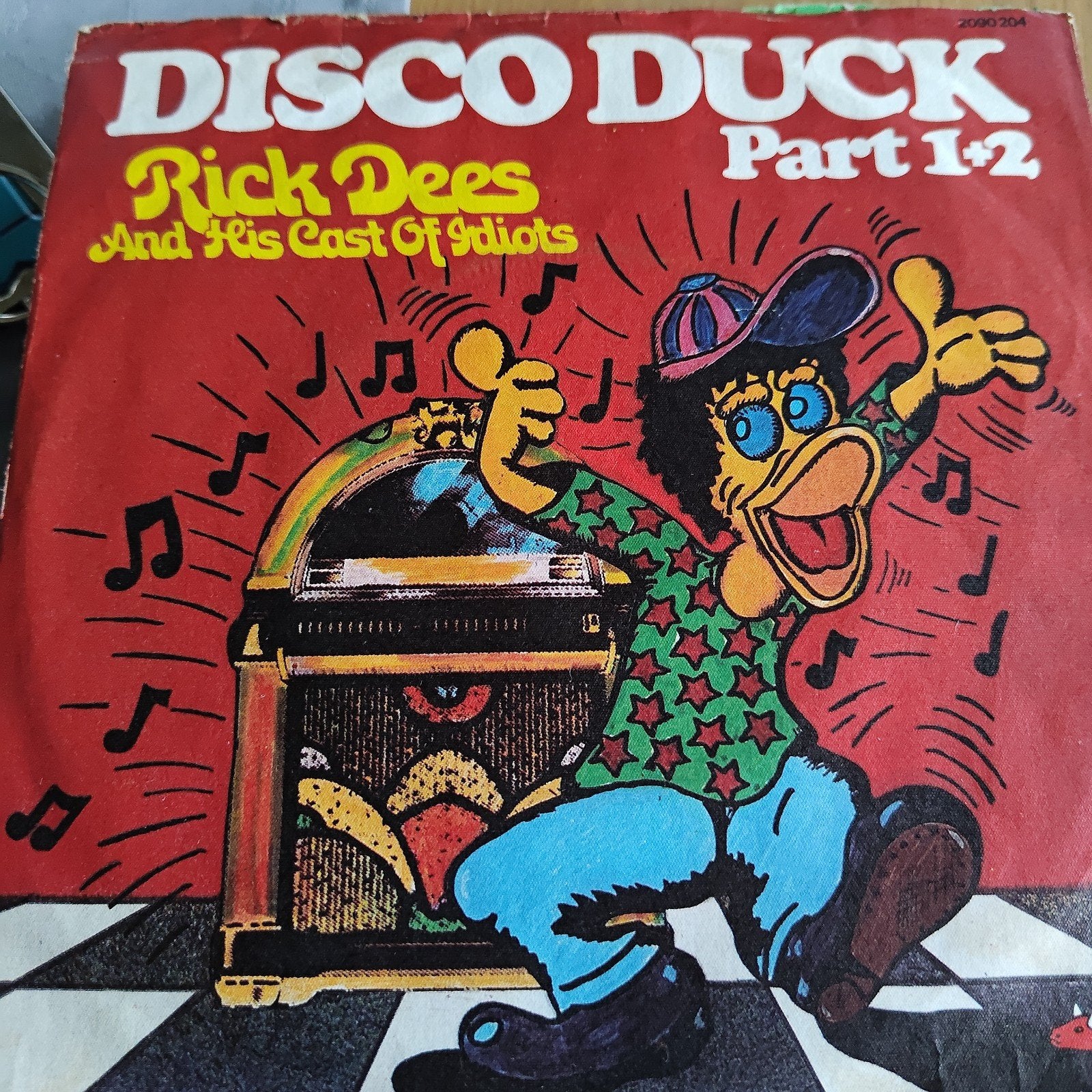 Rick Dees - Disco Duck Part 1+2 (Vinyl Single), Ophalen of Verzenden, Gebruikt, 7 inch, EP