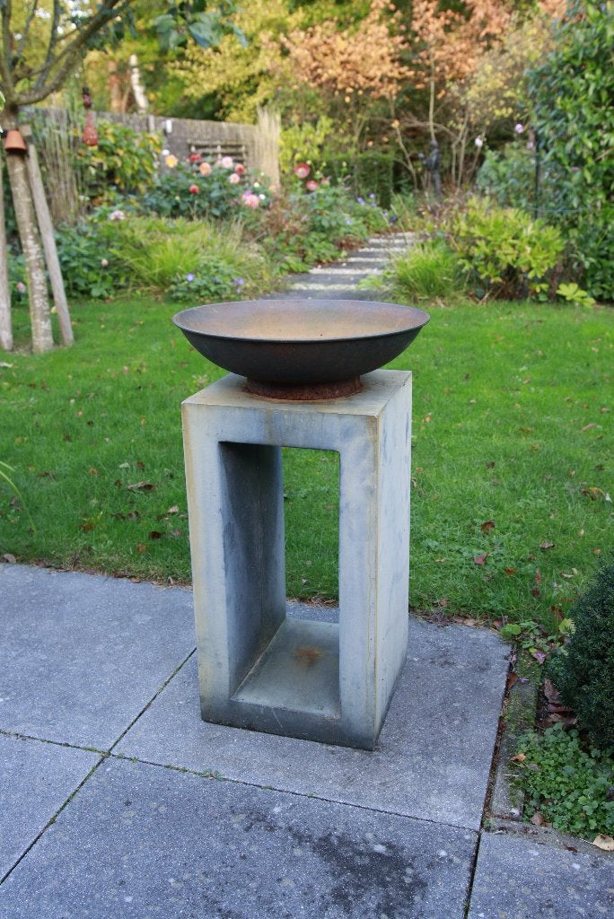Vuurschaal met opbergplaats voor brandhout, Tuin en Terras, Ophalen, Gebruikt