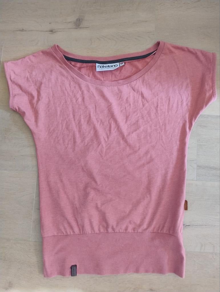 Naketano lichtroze shirt M, Ophalen of Verzenden, Zo goed als nieuw, Roze, Korte mouw