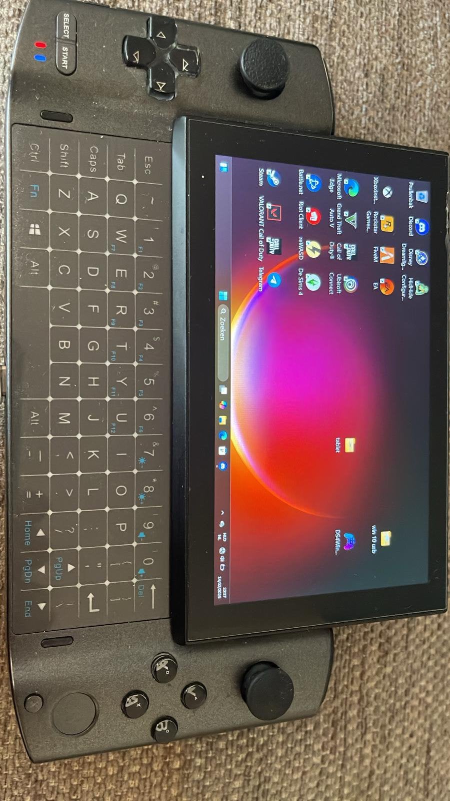 Gpd win 3 mini game pc - heeft driftstick, Computers en Software, Ophalen, Gebruikt, Win 3, 16 GB