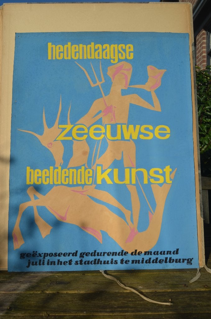 2 Fraaie ontwerpen kunstexpo Hans Heeren, Antiek en Kunst, Ophalen of Verzenden, Overig onderwerp