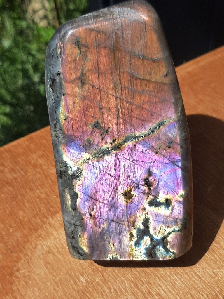 Labradoriet paars (02), Ophalen of Verzenden, Mineraal