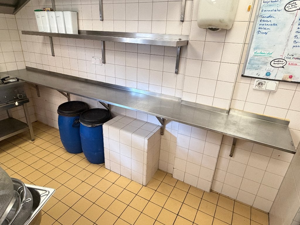 RVS wandschap 360 cm, Bordenrek, Ophalen, Zo goed als nieuw, Metaal