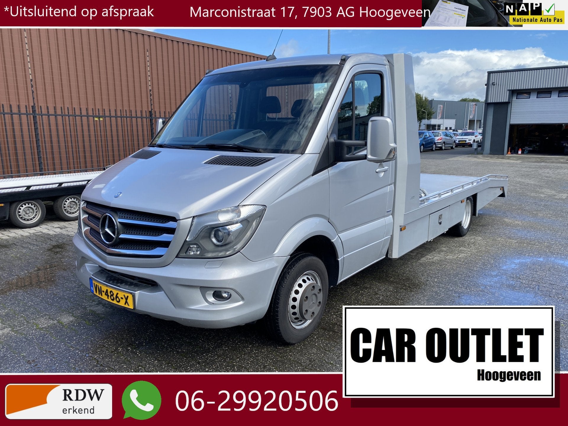 Mercedes-Benz Sprinter 519 3.0 BlueTEC 432 AUTOMAAT, Tijhof, Auto's, Automaat, Euro 6, Bedrijf, Diesel