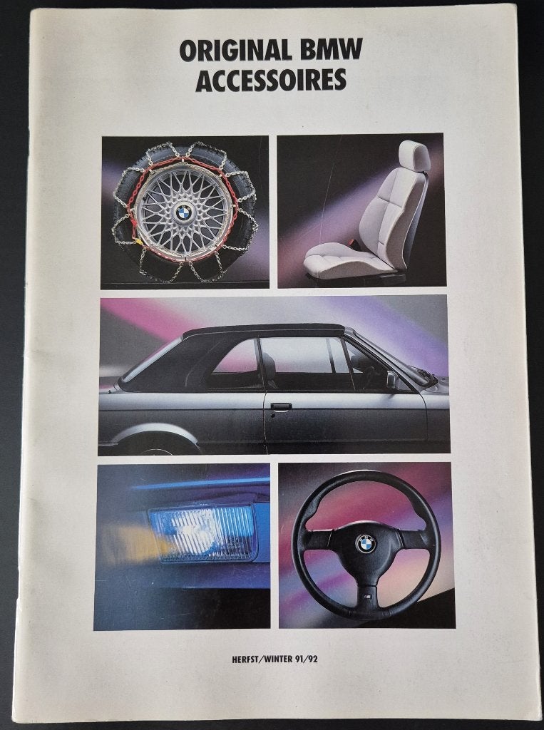 Origineel BMW Accessoires Brochure 91/92, Ophalen of Verzenden, BMW, Onbekend, Gelezen