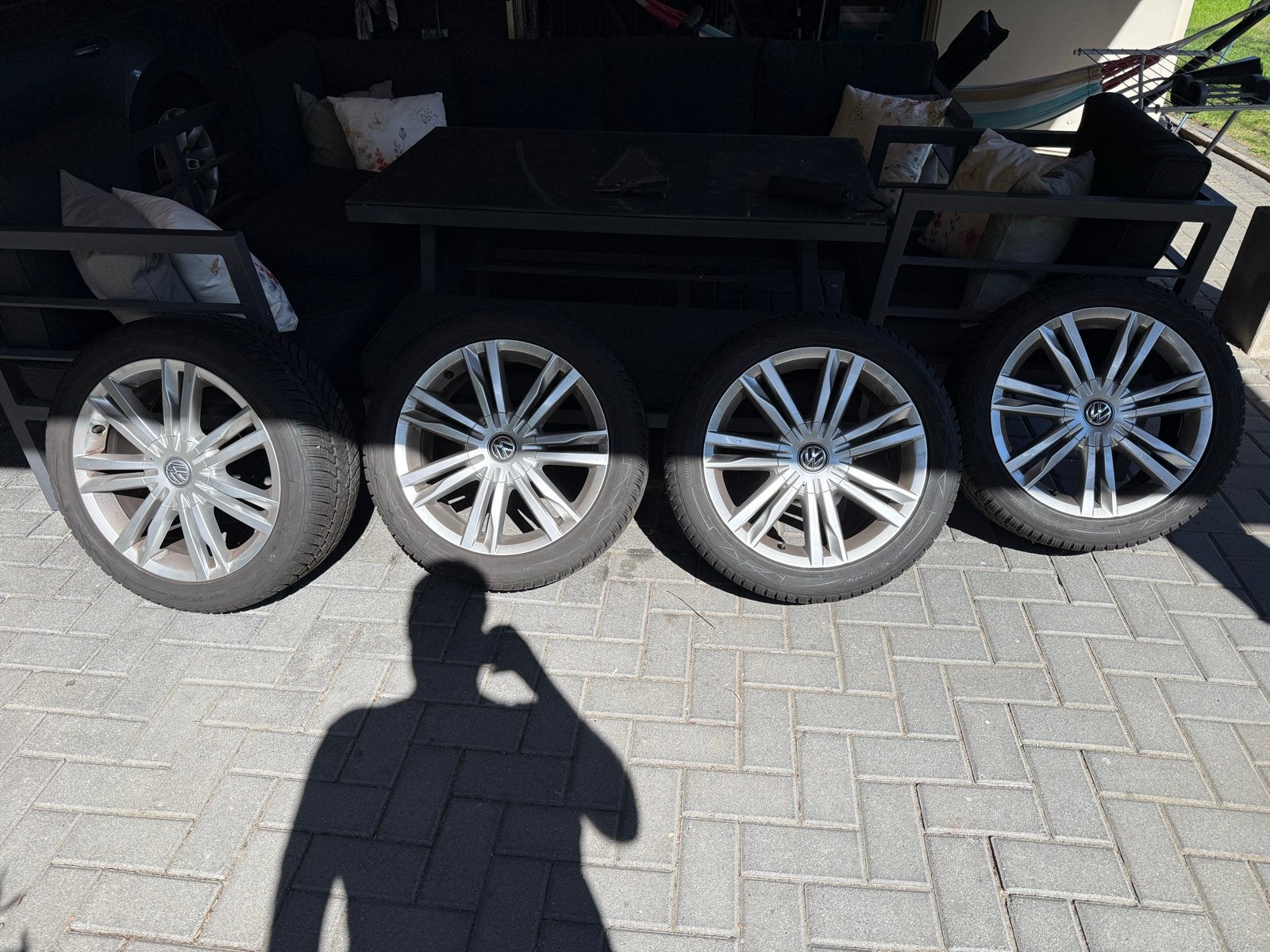 Mooie VW lichtmetalen velgen met Vredestein winterbanden 17“, Auto-onderdelen, Banden en Velgen, Ophalen, Gebruikt, Banden en Velgen