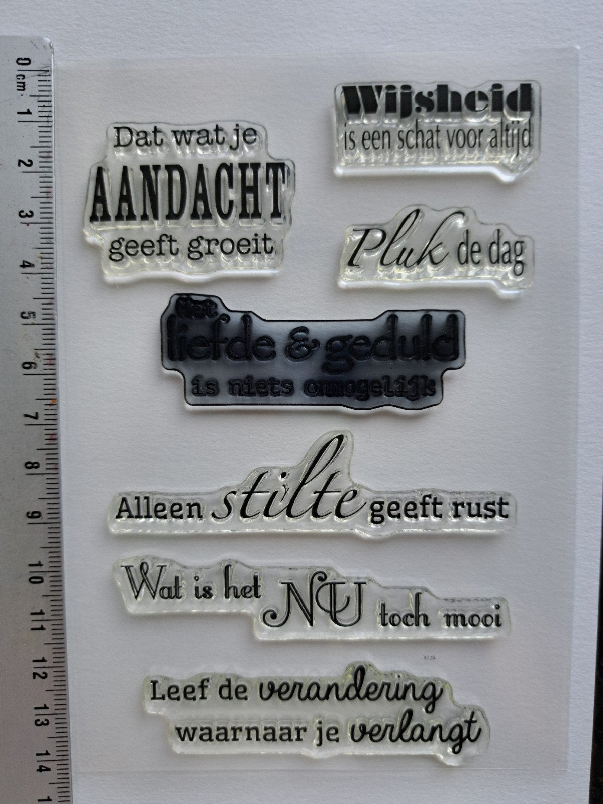 CRAFT EMOTIONS NEDERLANDSE TEKSTEN STEMPELS KAARTEN MAKEN 
1, Hobby en Vrije tijd, Ophalen of Verzenden, Zo goed als nieuw, Clearstamp