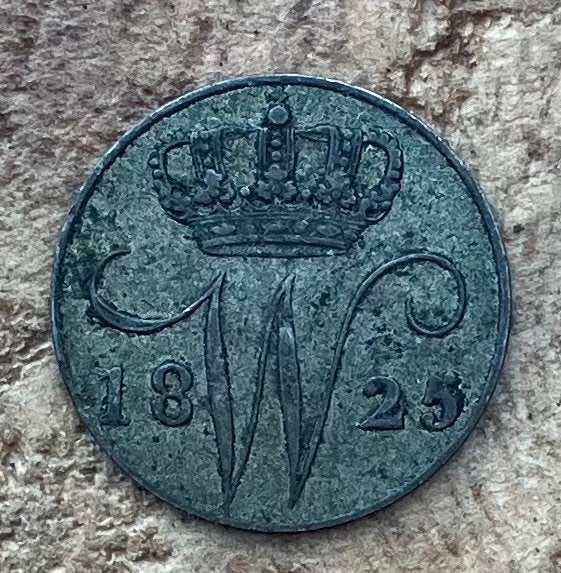 5 cent Willem I 1825 Brussel, Ophalen, Zilver, Koning Willem I, Losse munt