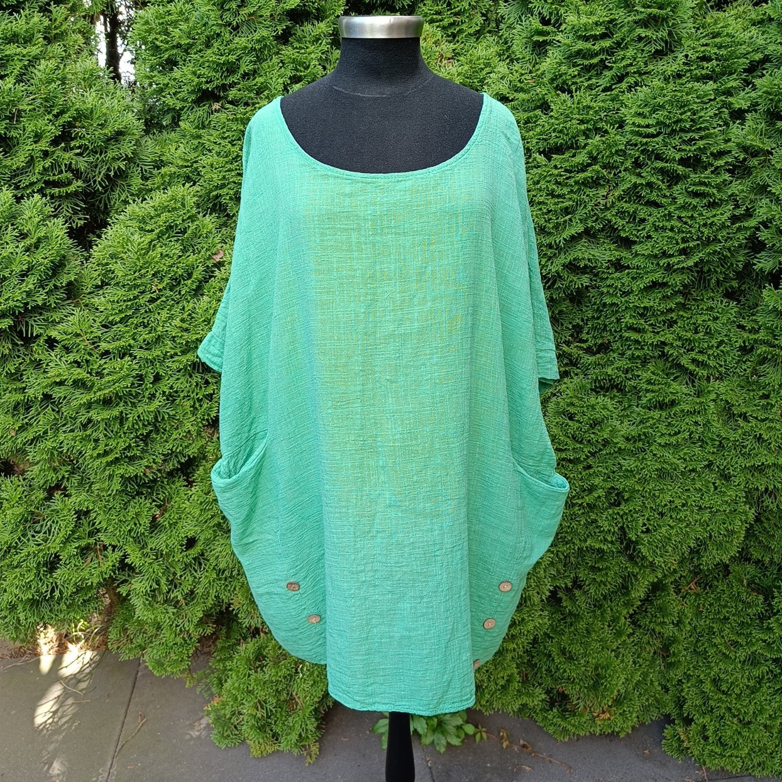 Linnen Tuniek XXXL, Ophalen of Verzenden, Gedragen, Groen, Blouse of Tuniek