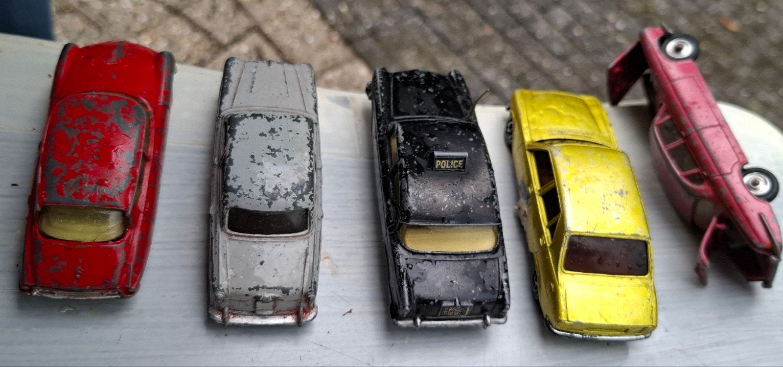 Set van 5 vintage Corgi Toys en Dinky Toys modelauto's, Ophalen of Verzenden, Gebruikt