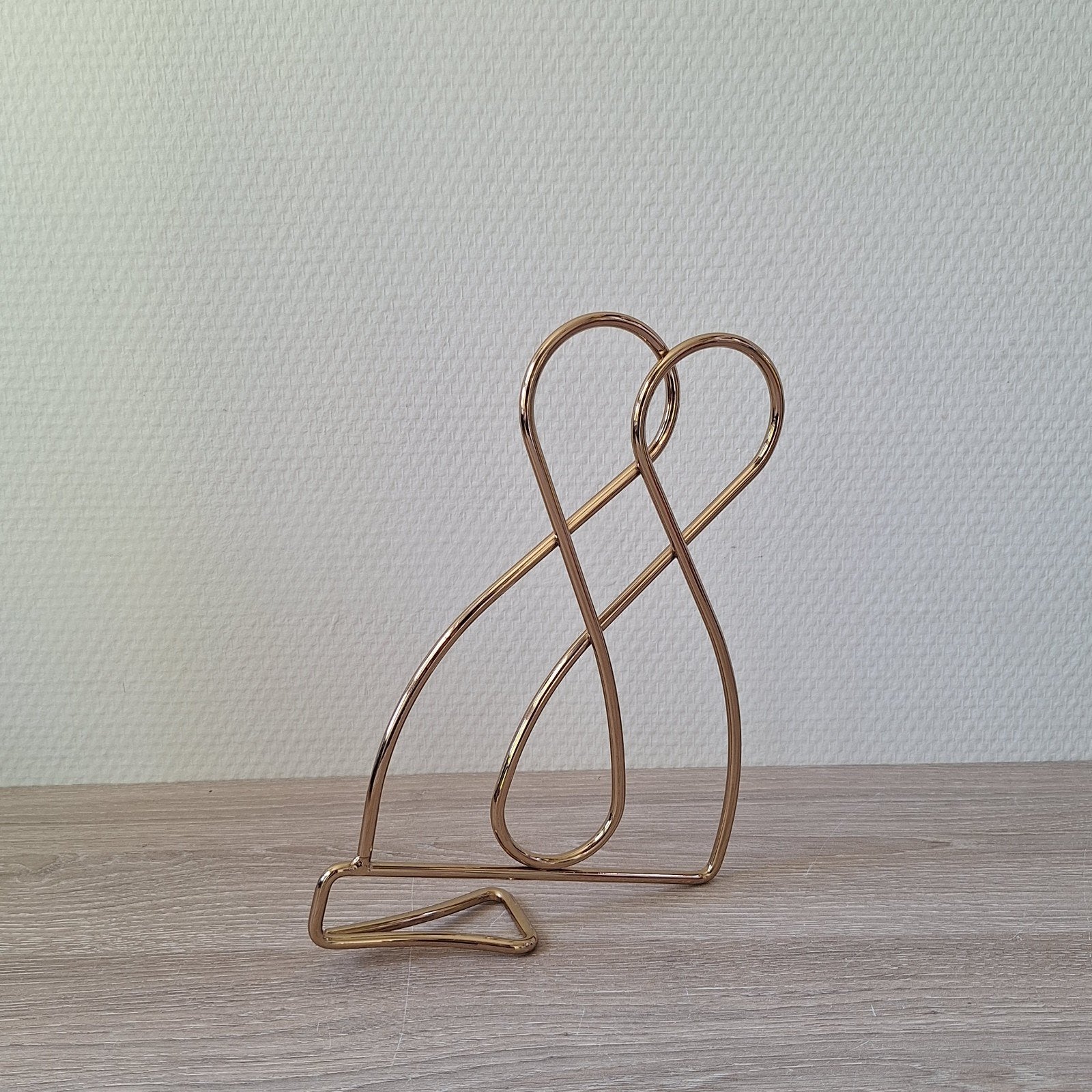 Vintage Ikea Spajl goud kleurige metalen boekensteun, Ophalen of Verzenden, Zo goed als nieuw