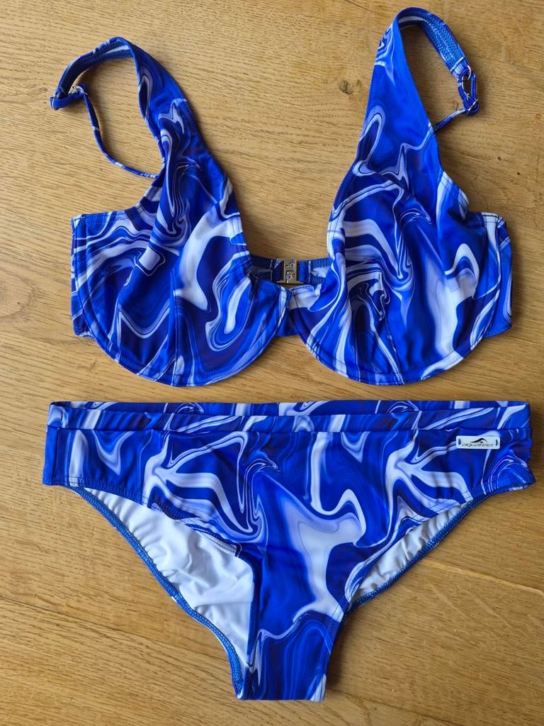 Bikini 42 C cup wit blauw, Ophalen of Verzenden, Nieuw, Blauw, Bikini