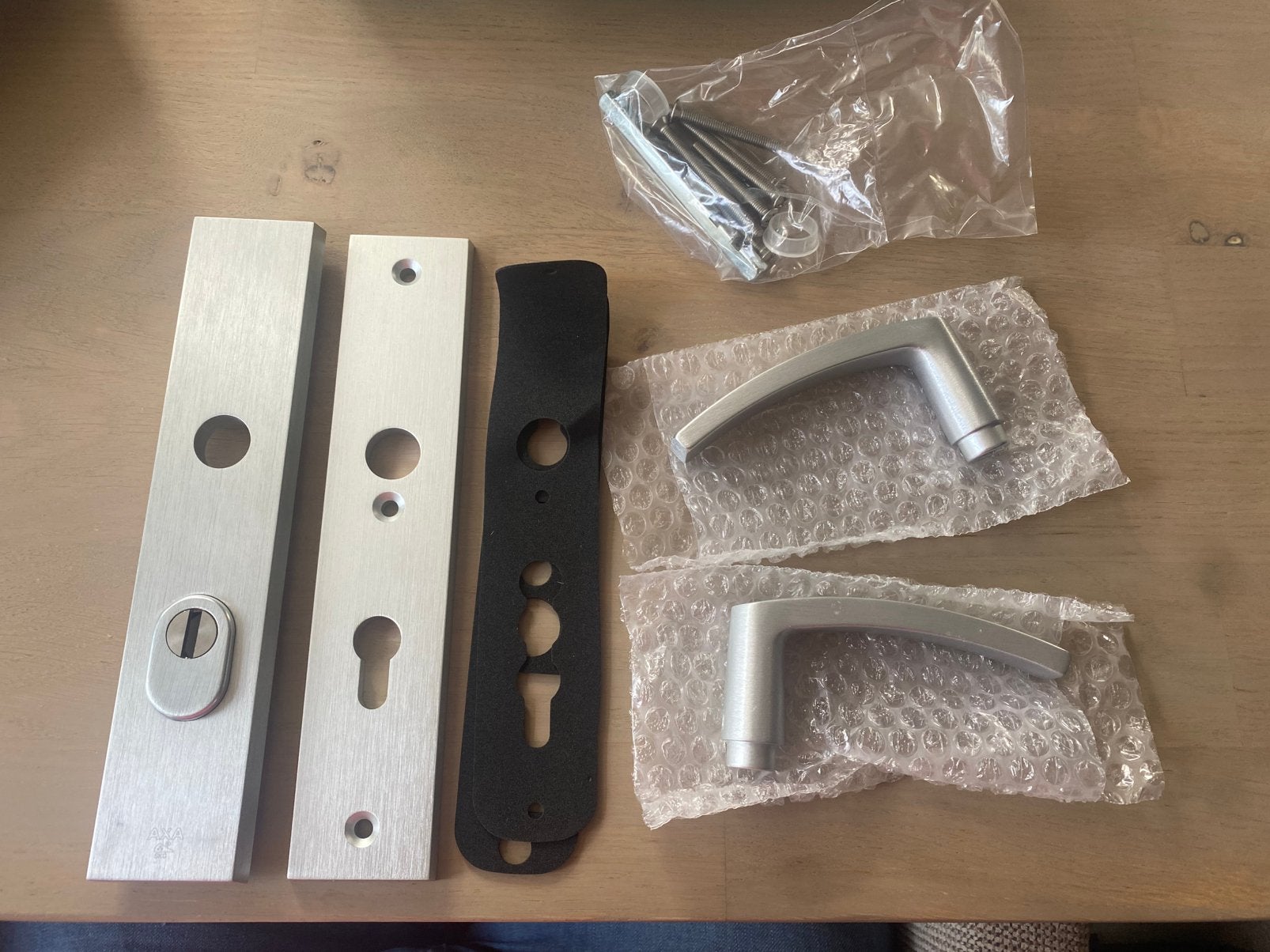 Axa home security veiligheidsdeurbeslag, Ophalen of Verzenden, Nieuw, Rvs, Klink of Kruk