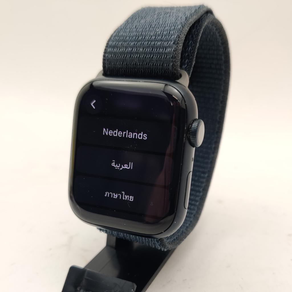 Apple Watch Series 9 45mm GPS met Lader batterij 97% €269.99, Zwart, IOS, Ophalen of Verzenden, A