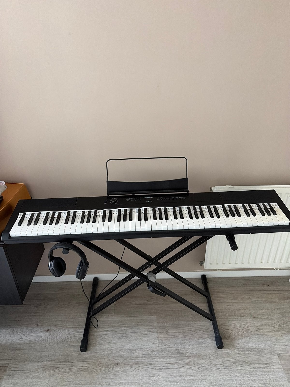 Gear4music SDP-2 Stage Piano, pedaal, drukgevoelige toetsen, Gebruikt, 88 toetsen, Aanslaggevoelig, Ophalen