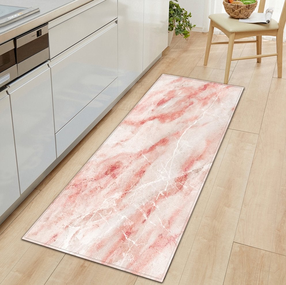 Roze Marmer Vloerkleed / Kleed Vloermat Mat Tapijt Stenen, Verzenden, Nieuw, Rechthoekig, 100 tot 150 cm