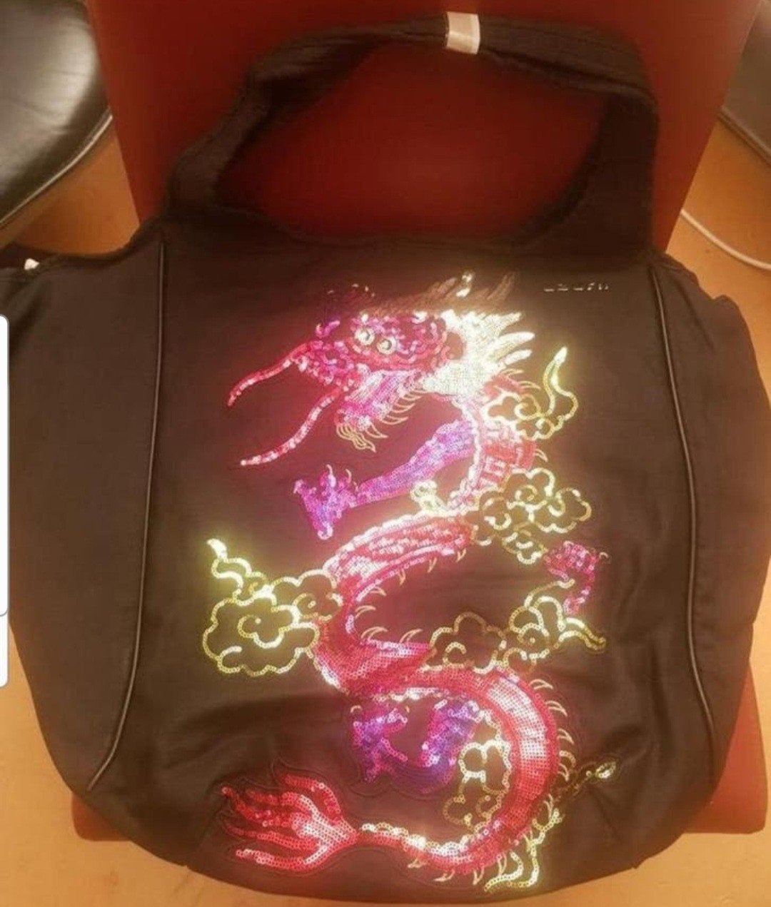 Mooie uzurii tas, zwart met afbeelding., Ophalen of Verzenden, Nieuw, Schoudertasje