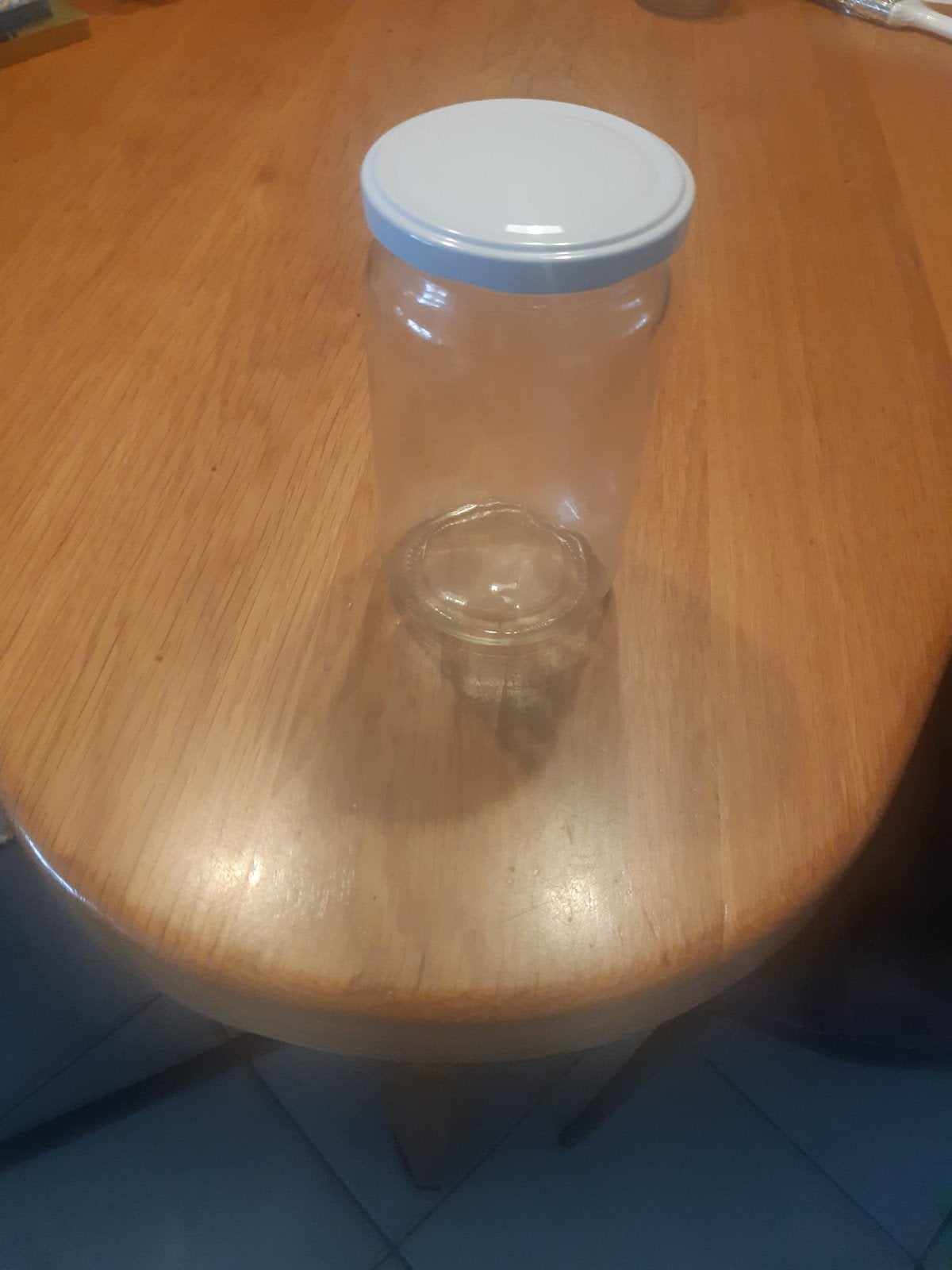 Glazen voorraadpot met deksel 720 ml, Ophalen, Glas, Nieuw, Voorraadpot