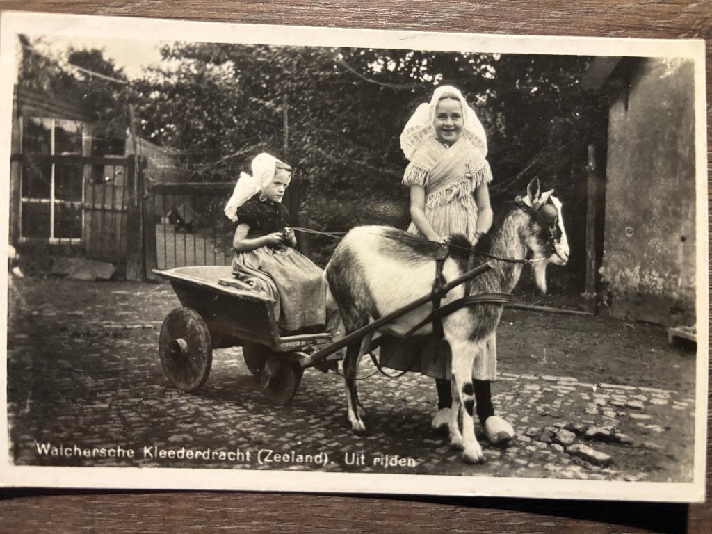 Ansichtkaart Walcheren - Kleederdracht. Uit rijden, Ophalen of Verzenden, 1940 tot 1960, Gelopen, Zeeland