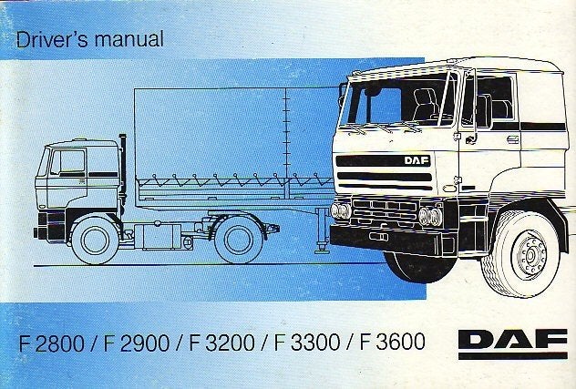 DAF F2800, F2900, F3200, F3300 F3600 manual handleiding, Ophalen of Verzenden