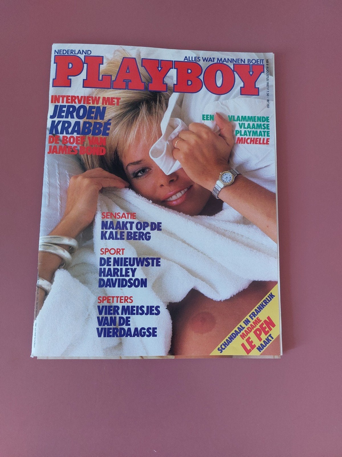 Playboy nr 8 augustus 1987 Vintage., Ophalen of Verzenden, Zo goed als nieuw, Muziek, Film of Tv