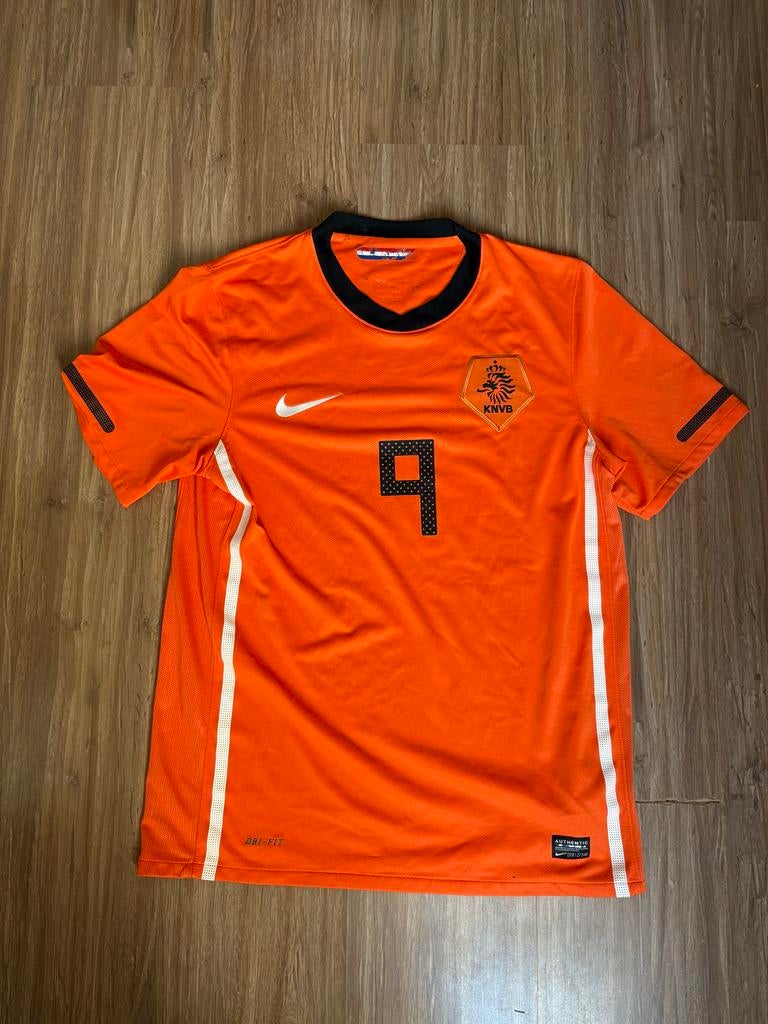Nederlands Elftal shirt #9 2010/2011 – Maat M, Maat 48/50 (M), Oranje, Ophalen of Verzenden, Voetbal