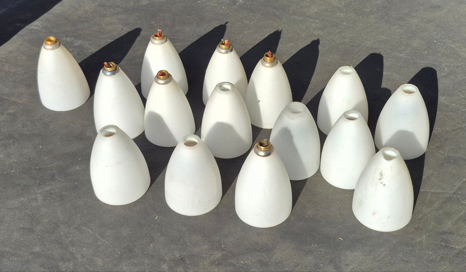 Melkglazen kapjes voor lamp, Ophalen of Verzenden, Zo goed als nieuw