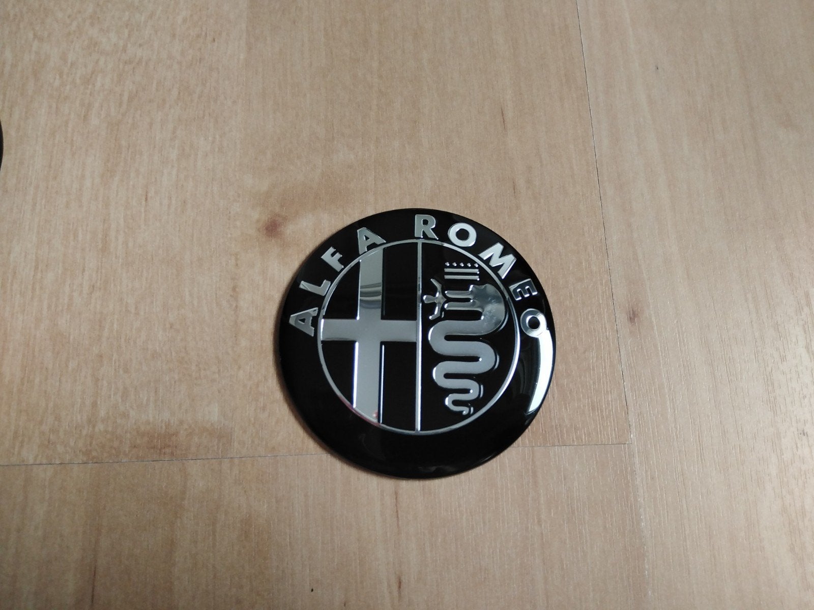 alfa Romeo embleem set zwart zilver, Ophalen of Verzenden