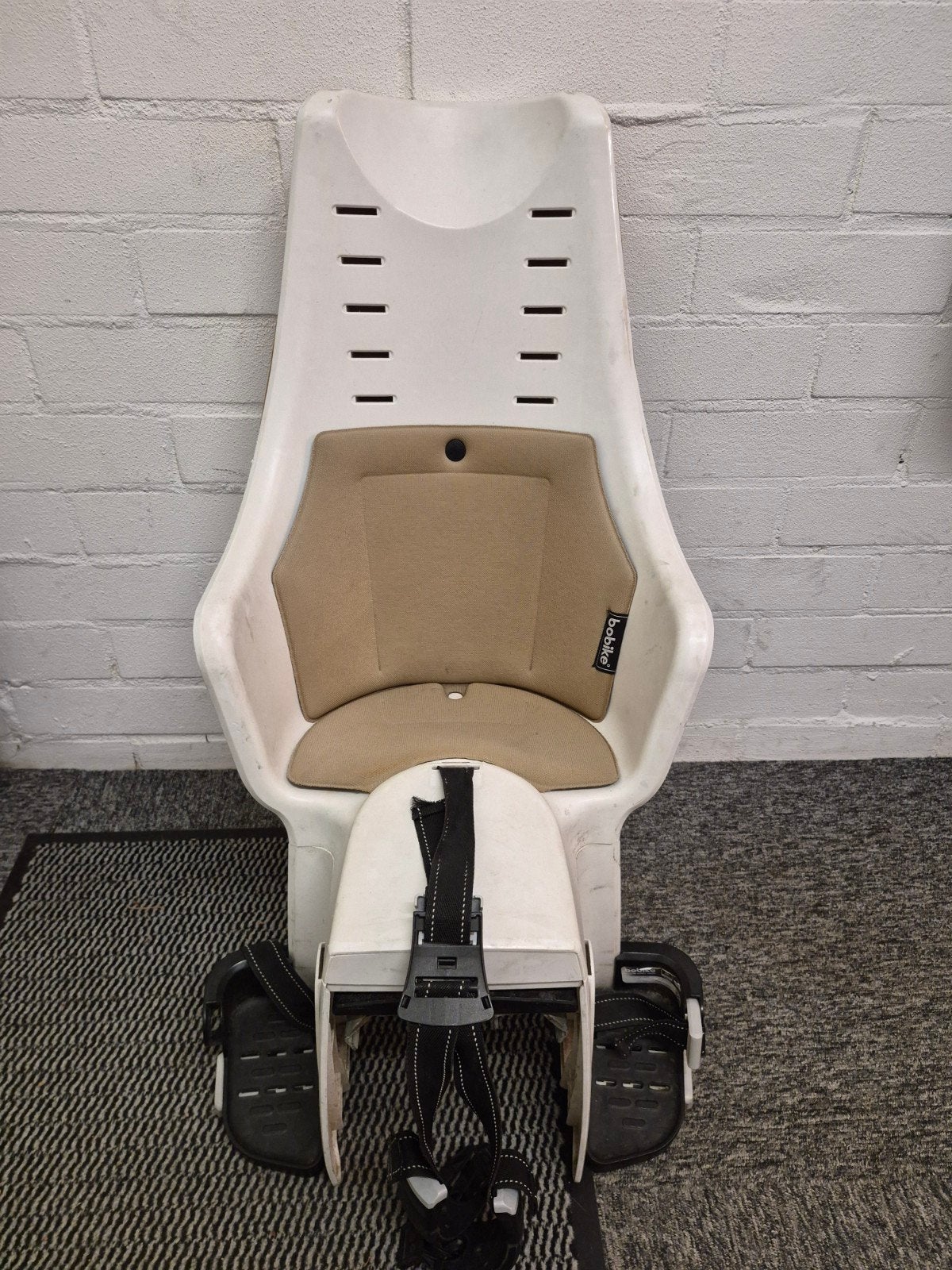 Bobike fiets kinderzitje, Fietsen en Brommers, Fietsaccessoires | Fietsstoeltjes, Ophalen, Gebruikt, Bobike, Voetsteuntjes