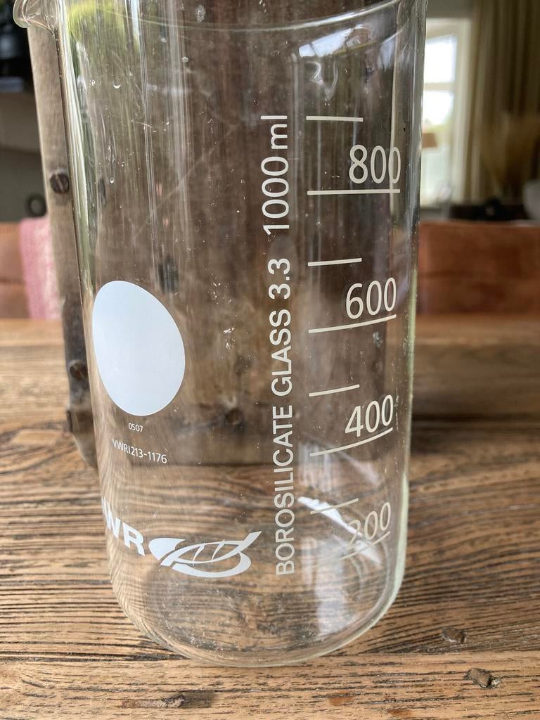 Maatbeker van glas, Antiek en Kunst, Ophalen of Verzenden