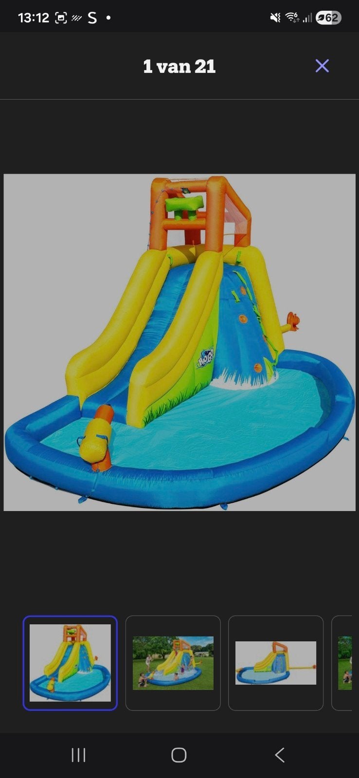 H2O Go Bestway Zwembad met Glijbaan - Nieuw in Doos, 200 tot 300 cm, Opblaaszwembad, 80 tot 120 cm, Nieuw