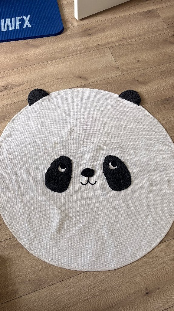 Panda kleed kinderkamer (H&M Home), Gebruikt, Overige merken, Zwart, Kleed of Kussen