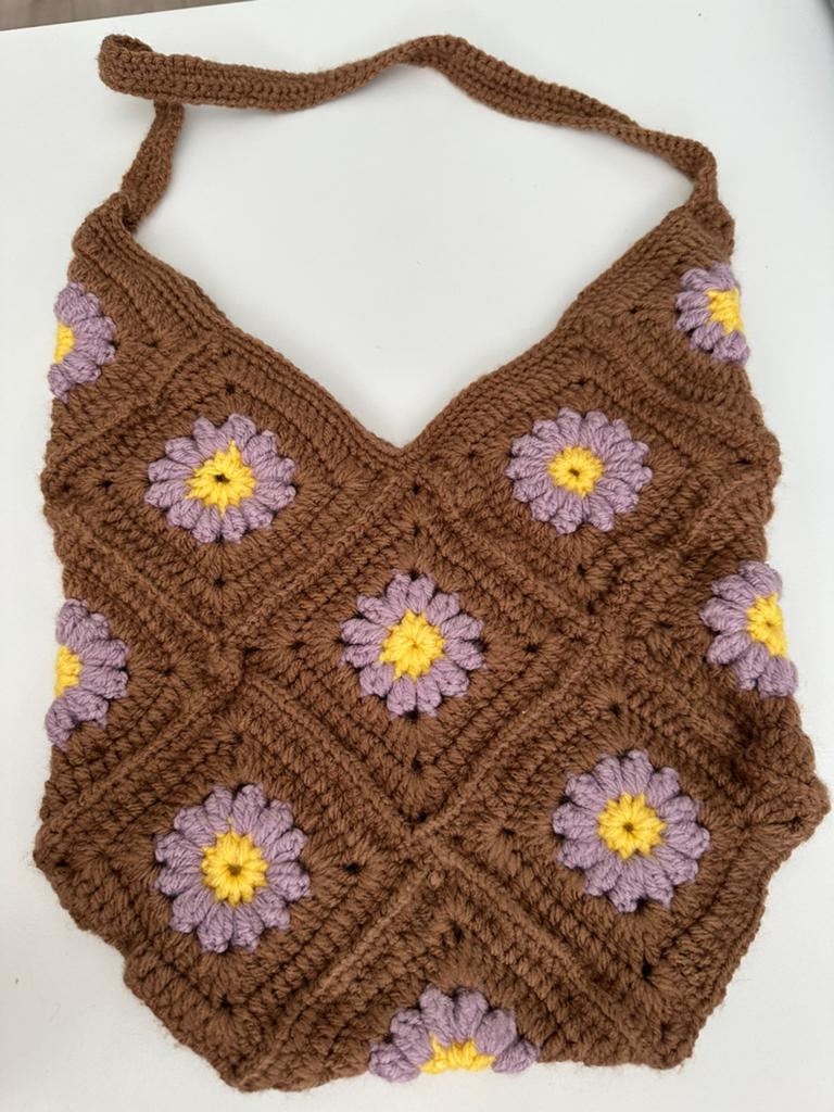 Nieuw Hand gehaakte schouder tas, Ophalen of Verzenden, Zo goed als nieuw, Haken, Wol of Garen