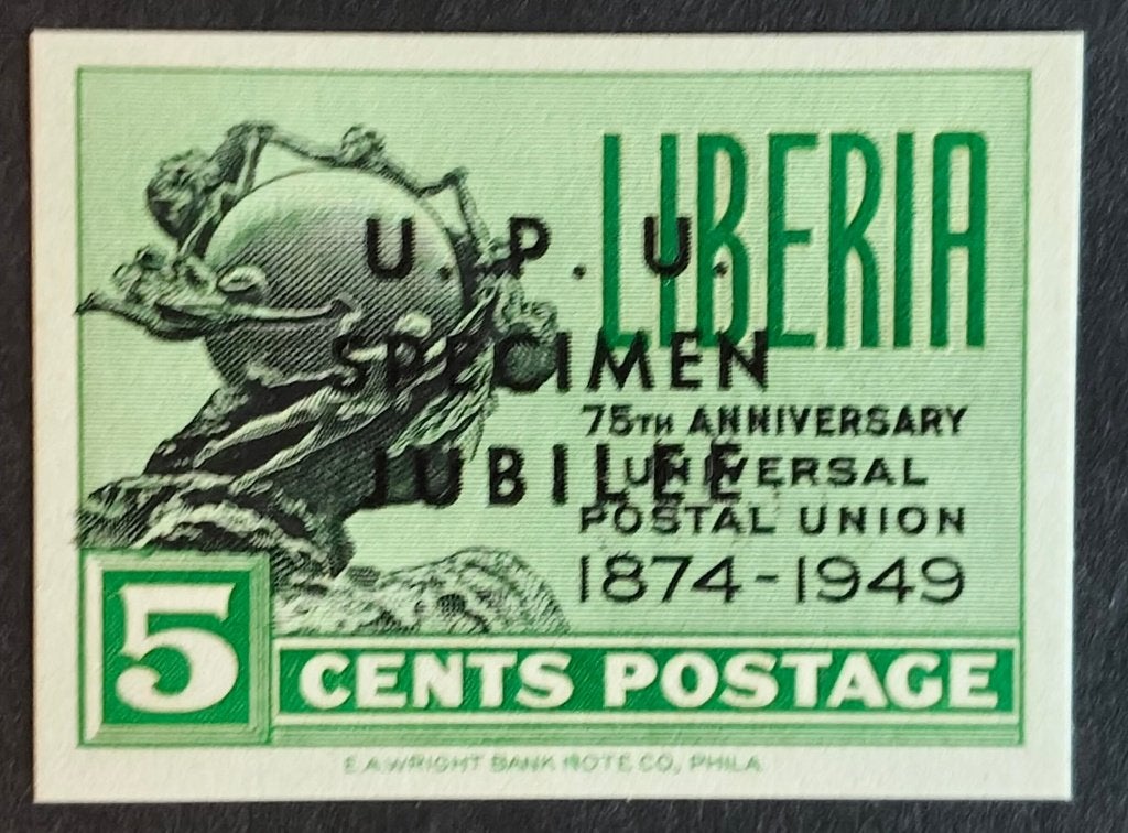 LIBERIA - UPU (met opdruk) 1950, Verzenden, Overige landen, Postfris
