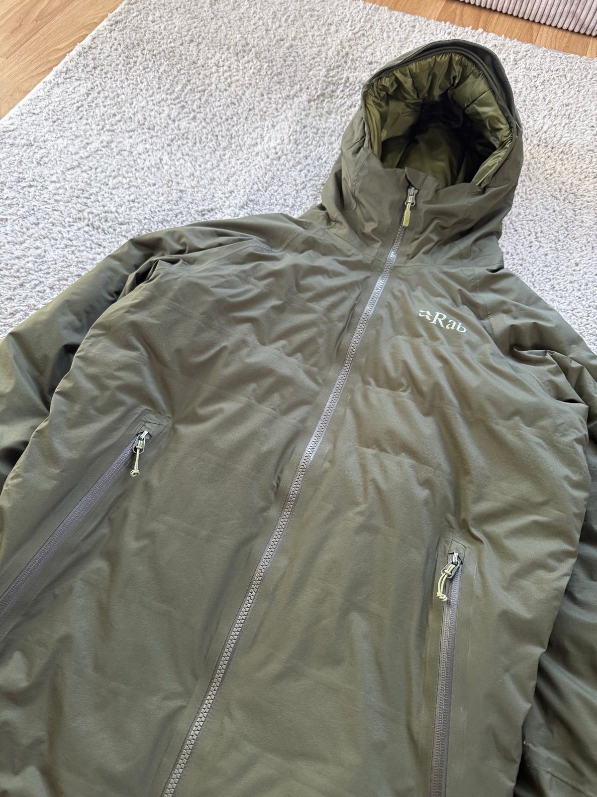 Rab Valiance Jacket - Heren donsjas - Maat S, Ophalen of Verzenden, Zo goed als nieuw, Maat 46 (S) of kleiner, Groen