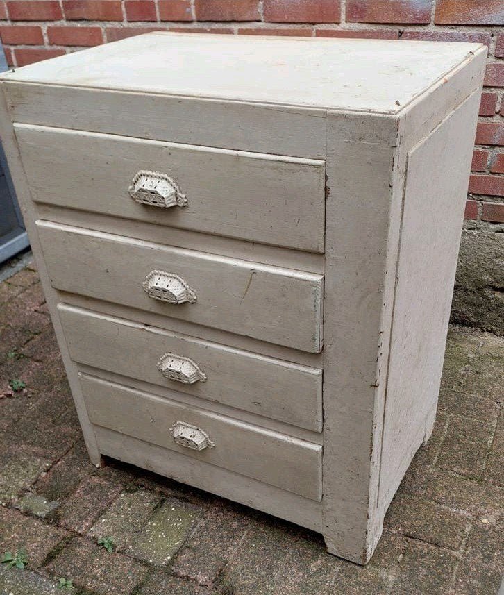 antiek ladekast brocante ladekast uit oude winkel, Ophalen, Gebruikt, Antieke ladekast brocante ladekast gietijzeren handgrepen