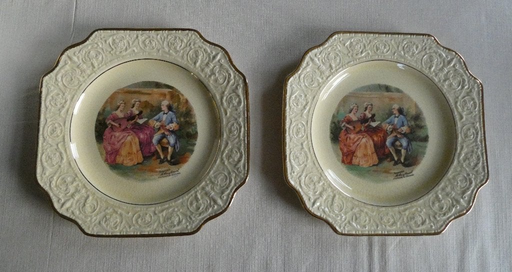 Oude bordjes- Fragonard M Langbroek amsterdam holland, Antiek en Kunst, Ophalen