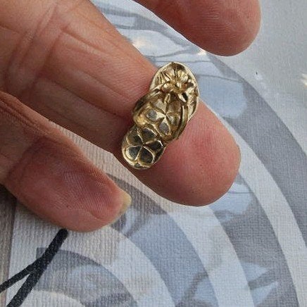 Gouden slipper hanger 10 karaat USA, Gebruikt, Overige voorstellingen, Ophalen of Verzenden, Goud