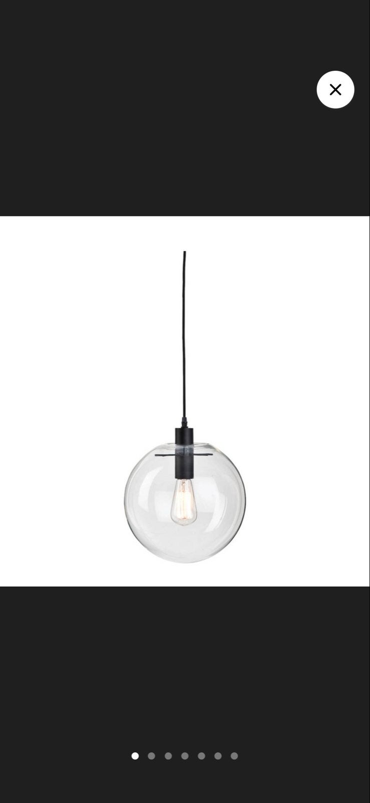 It's about RoMi Hanglamp Warsaw - Glazen bol, Ø 30 cm, Tijdloos, modern, Nieuw, Glas, E27 (groot)