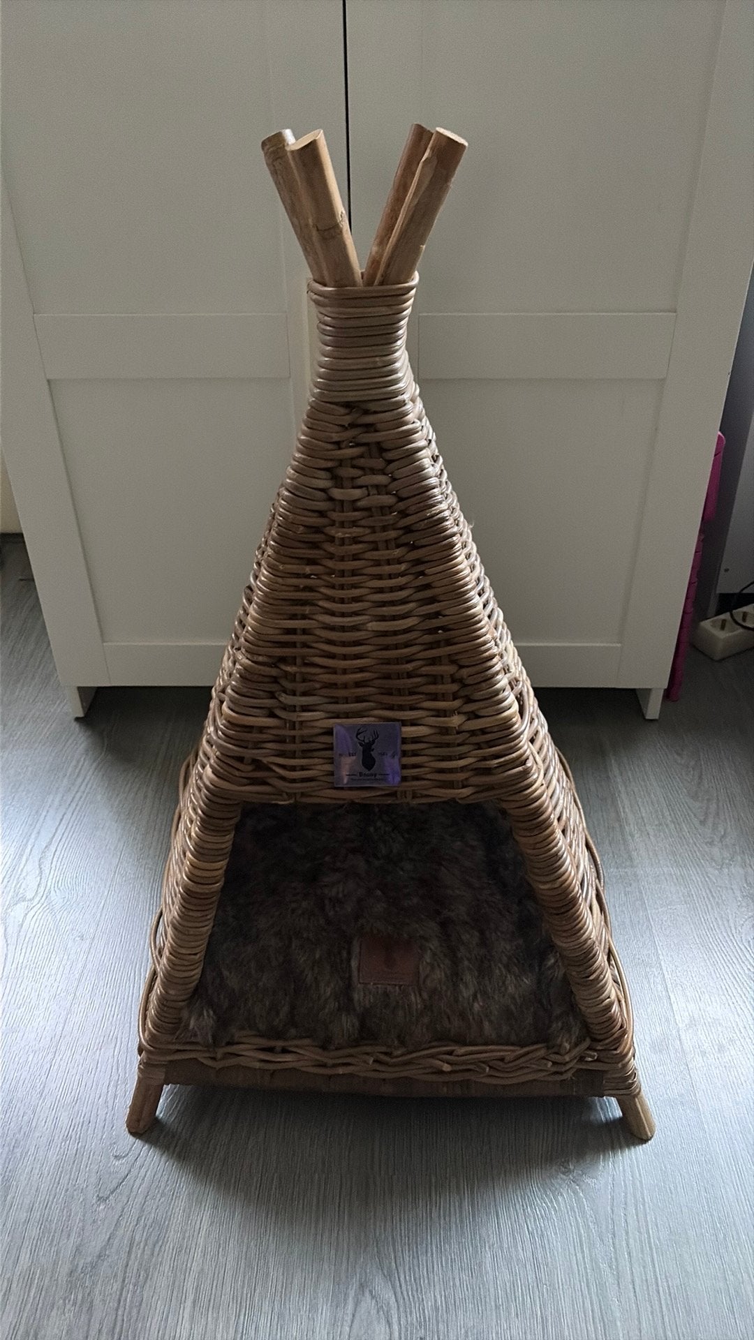 Kattenmand tipi rotan, Ophalen, Zo goed als nieuw