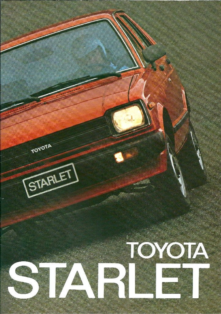 Folder Toyota Starlet 1982, Ophalen of Verzenden, Gelezen, Toyota