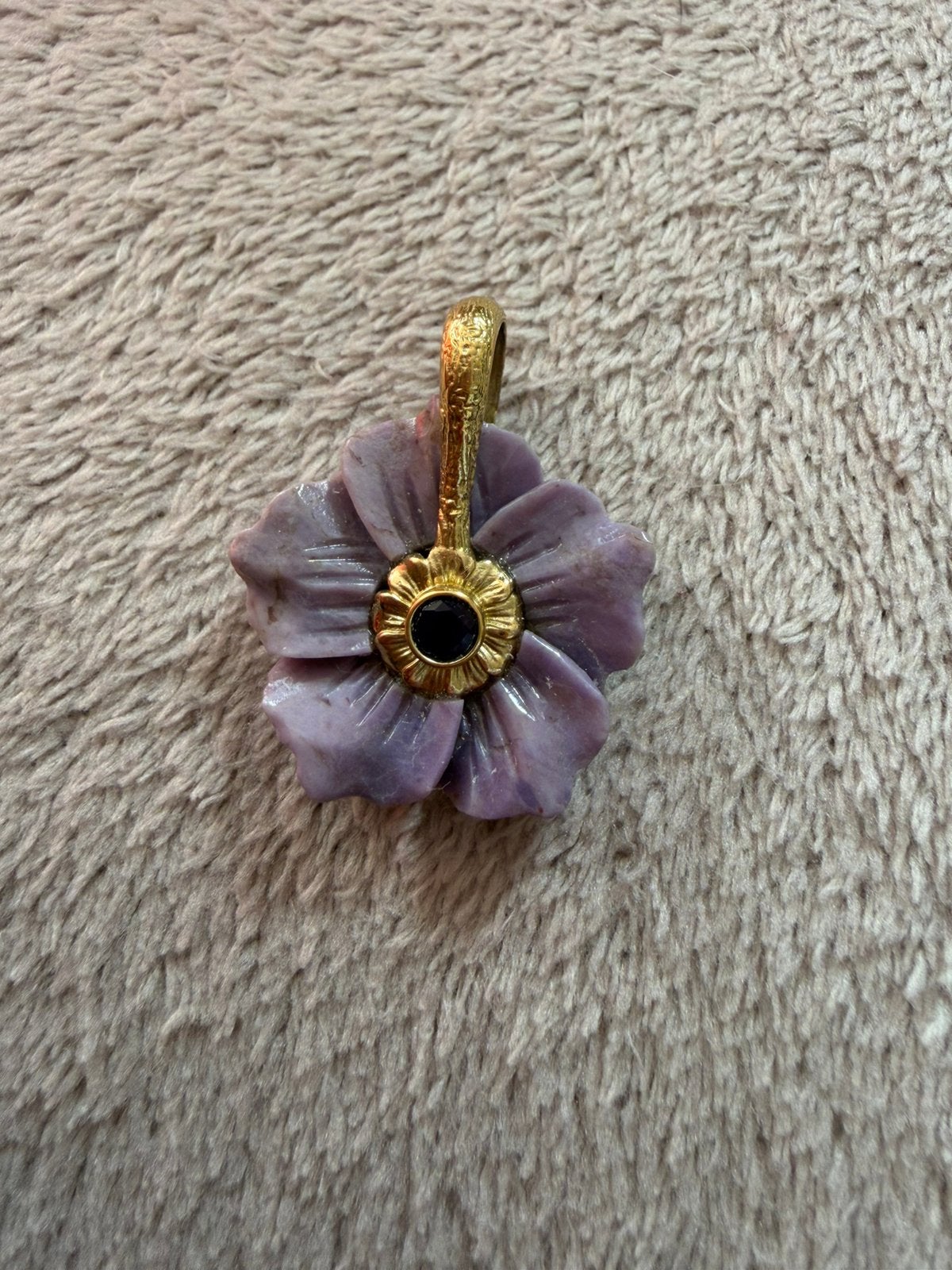 Starborn Turkse jade bloem met facet amethist, Sieraden, Tassen en Uiterlijk, Edelstenen, Ophalen, Nieuw