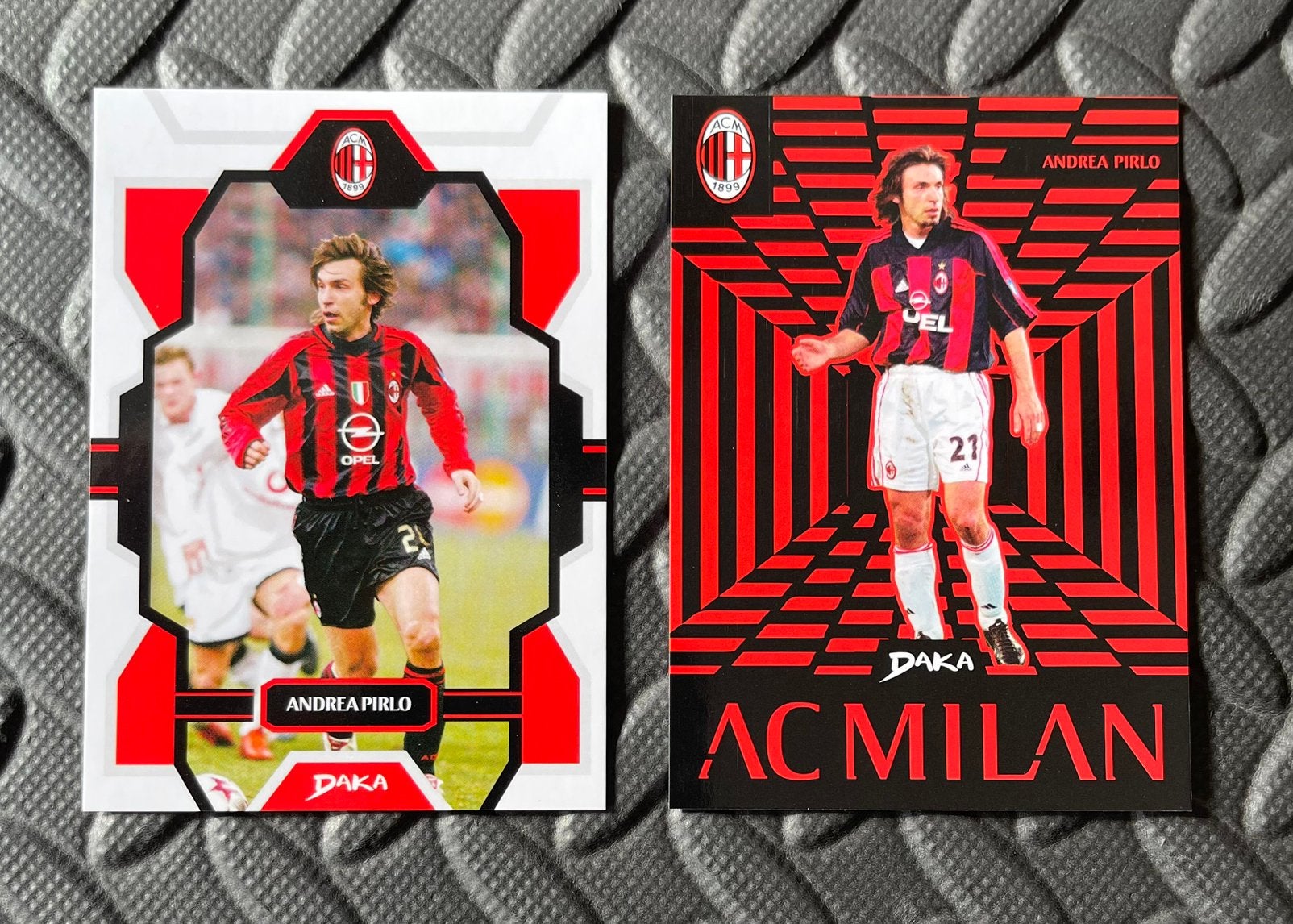 2025 DAKA AC Milan Andrea Pirlo 2 Kaarten Set, Ophalen of Verzenden, Nieuw, Buitenlandse clubs, Poster, Plaatje of Sticker