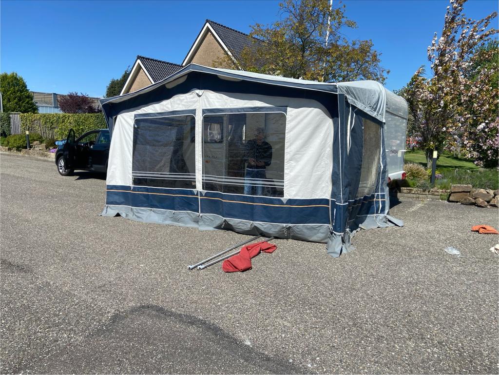 Dorema voortent omloop 10 met aluminium Quick Lock stokken, Caravans en Kamperen, Ophalen, Gebruikt, Dorema