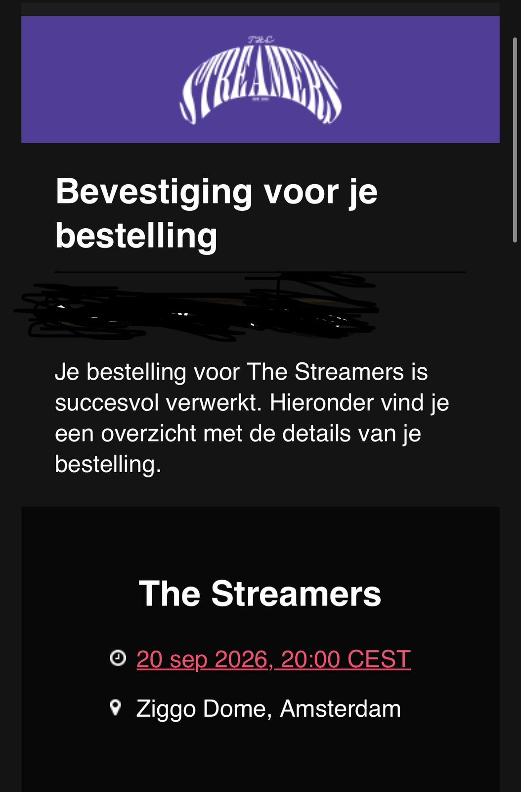 Twee kaartjes voor The Streamers, Tickets en Kaartjes, Evenementen en Festivals, Twee personen