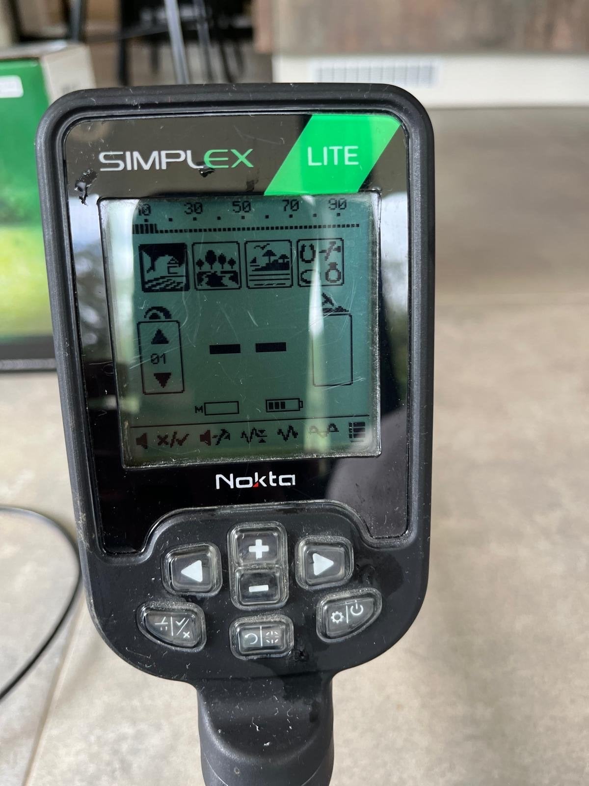 Nokta Simplex Lite Metaaldetector - Zo goed als nieuw, Zo goed als nieuw, 30 cm of minder, Discriminatie metaaldetectie, Ophalen